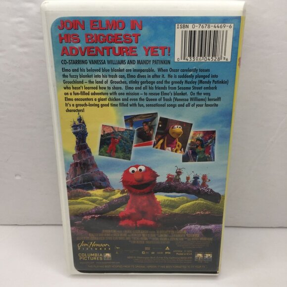Vintage Sesame Street The Adventures Of Elmo In Grouchland VHS 1999 Clamshell - Picture 4 of 6